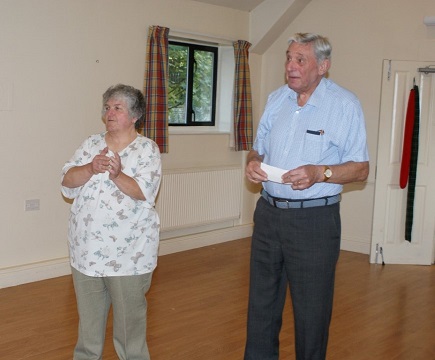 Dawn and Bert ready to present the cheque